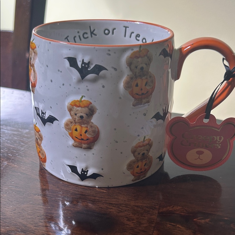 Halloween Teddy Bear Pumpkin Mug